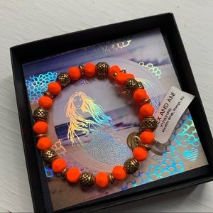 ALEX & ANI Orange Detail Stretch Bracelet